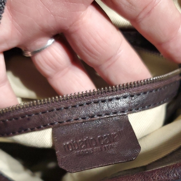 Roberto Cavalli Brown Crossbody Bag with Vintage Leather - Picture 12 of 14